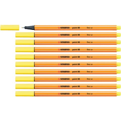 Fineliner Stabilo Point 88® 0,4 mm giallo limone 88/24